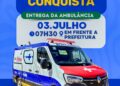 Nesta sexta-feira (3): Prefeitura de Lagoa Alegre entrega nova ambulância para reforçar atendimento na saúde