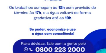 Manutenção emergencial pode suspender abastecimento de água em José de Freitas nesta quinta-feira (3)