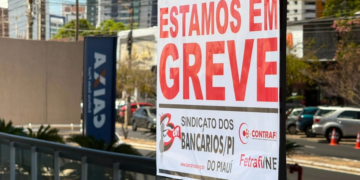 Greve na Caixa continua e bancários fazem concentração em Teresina