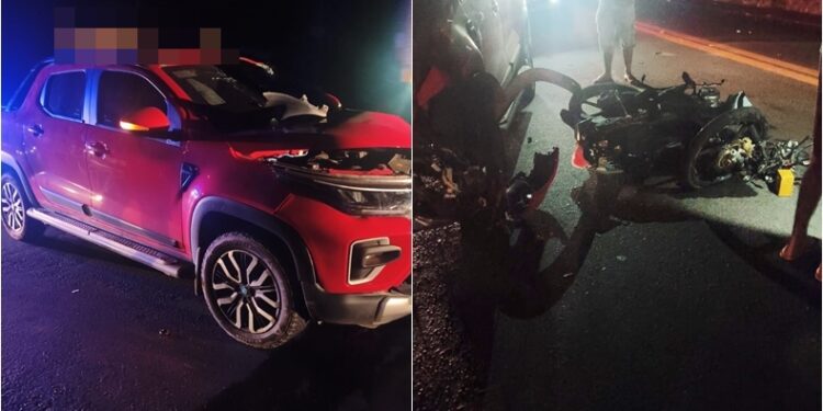 Homem morre e corpo fica sobre carro após colisão na BR-316 em Picos