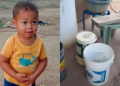 Criança de 2 anos morre afogada em balde em Cristalândia do Piauí